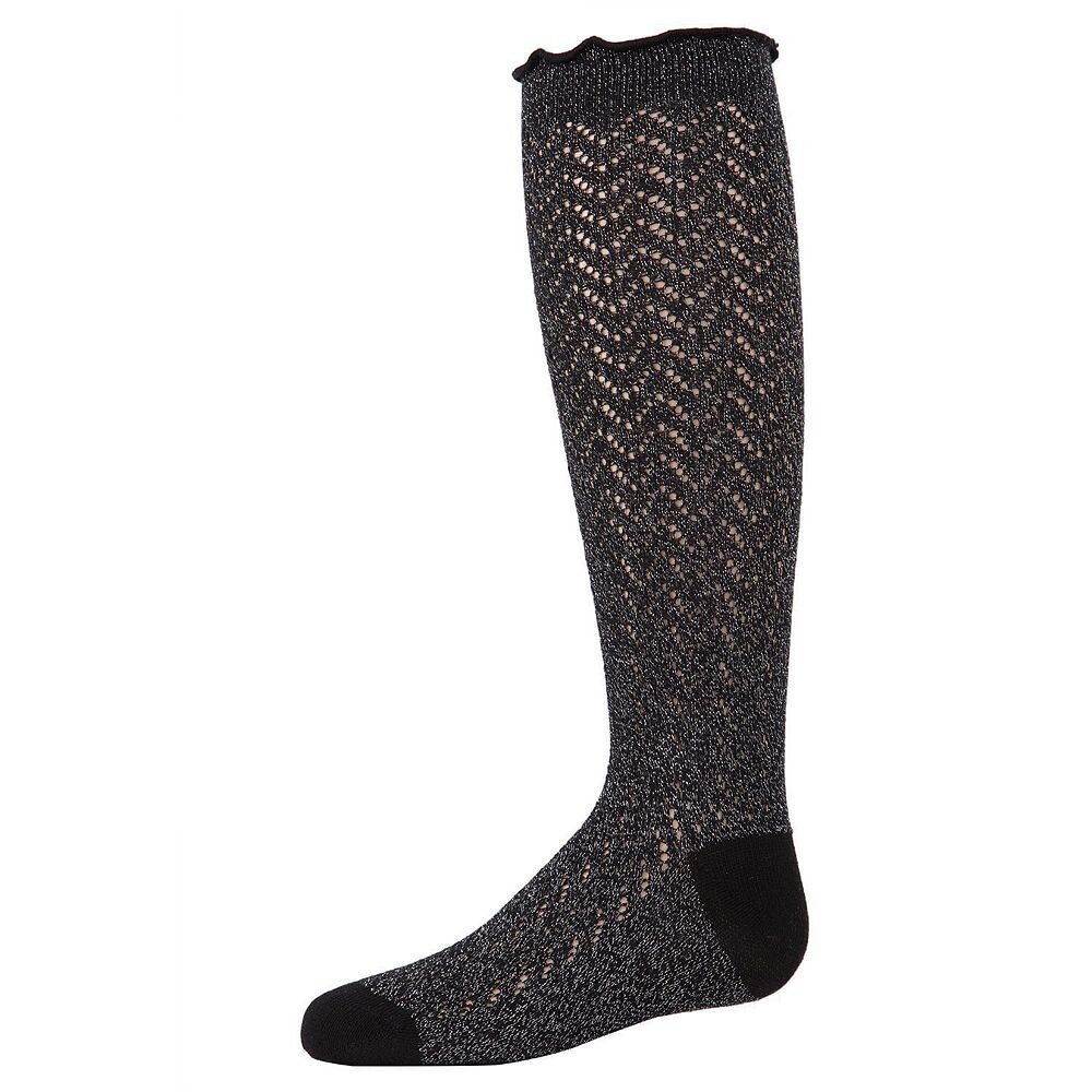 Ажурные блестящие носки до колена из смеси хлопка для маленьких детей MeMoi, черный
Ажурные блестящие носки до колена из смеси хлопка для маленьких детей MeMoi, черный