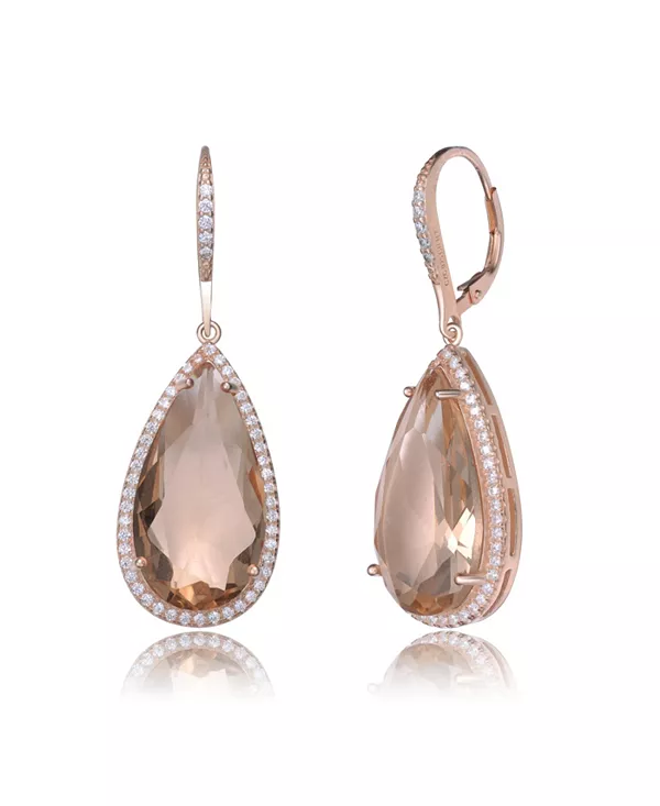 Прозрачный кубический цирконий в форме капли, покрытое розовым золотом стерлинговое серебро Genevive, peach
Прозрачный кубический цирконий в форме капли, покрытое розовым золотом стерлинговое серебро Genevive, peach