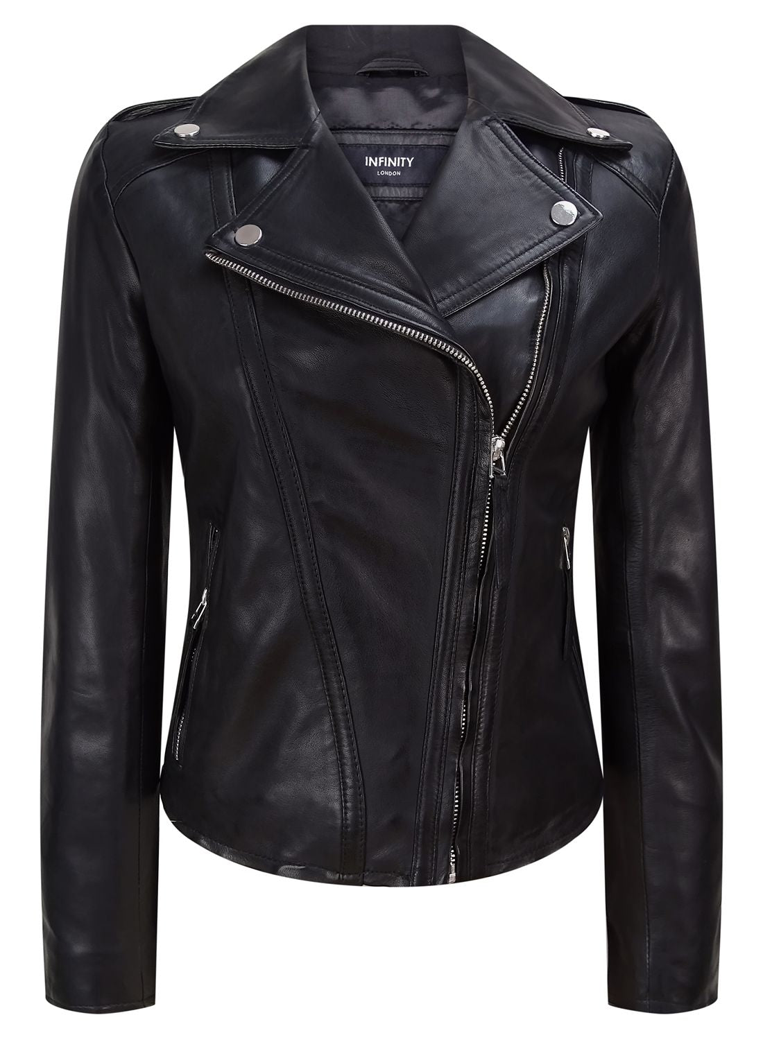 Кожаная куртка в классическом байкерском стиле TruClothing, черный
Кожаная куртка в классическом байкерском стиле TruClothing, черный