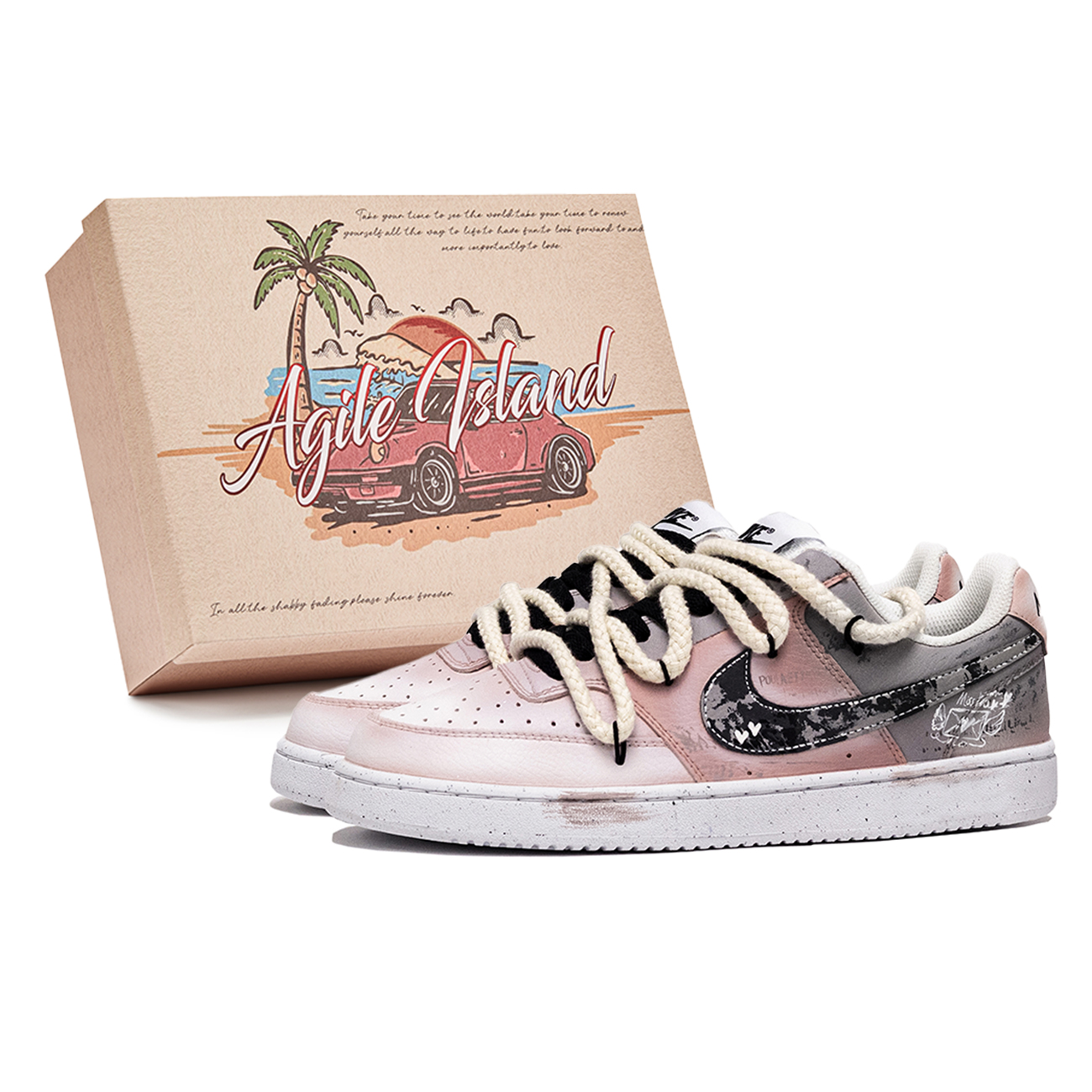 Nike Кроссовки для скейтбординга Court Vision 1, мужские, низкие, розовые/белые
Nike Кроссовки для скейтбординга Court Vision 1, мужские, низкие, розовые/белые