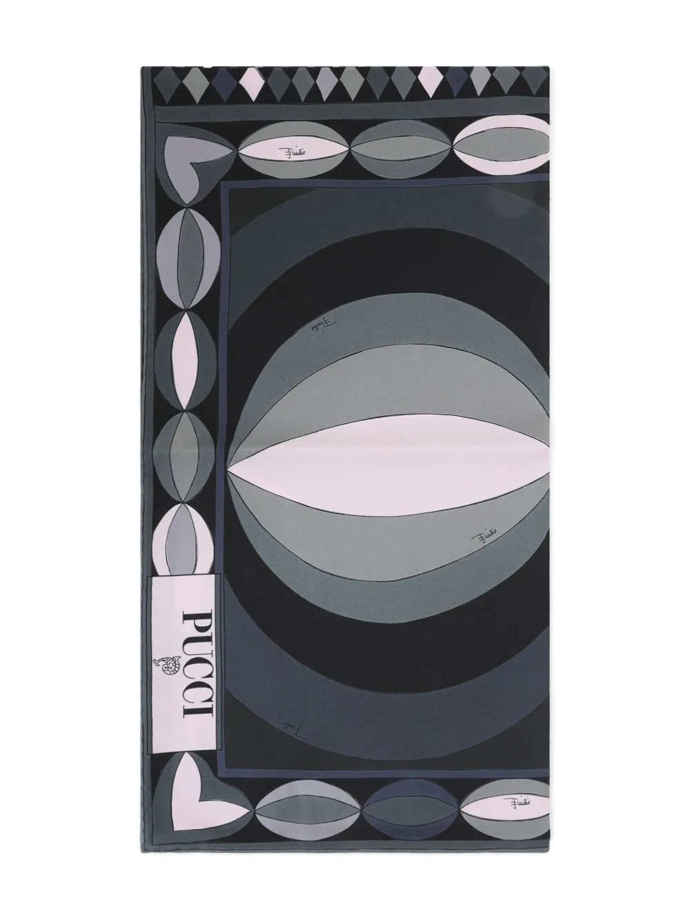 Шелковый шарф с геометрическим узором PUCCI, черный
Шелковый шарф с геометрическим узором PUCCI, черный