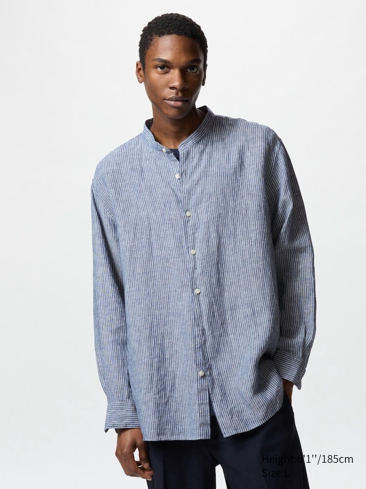 Рубашка из 100% льна премиум-класса воротник-стойка, Uniqlo, цвет 65 синий
Рубашка из 100% льна премиум-класса воротник-стойка, Uniqlo, цвет 65 синий