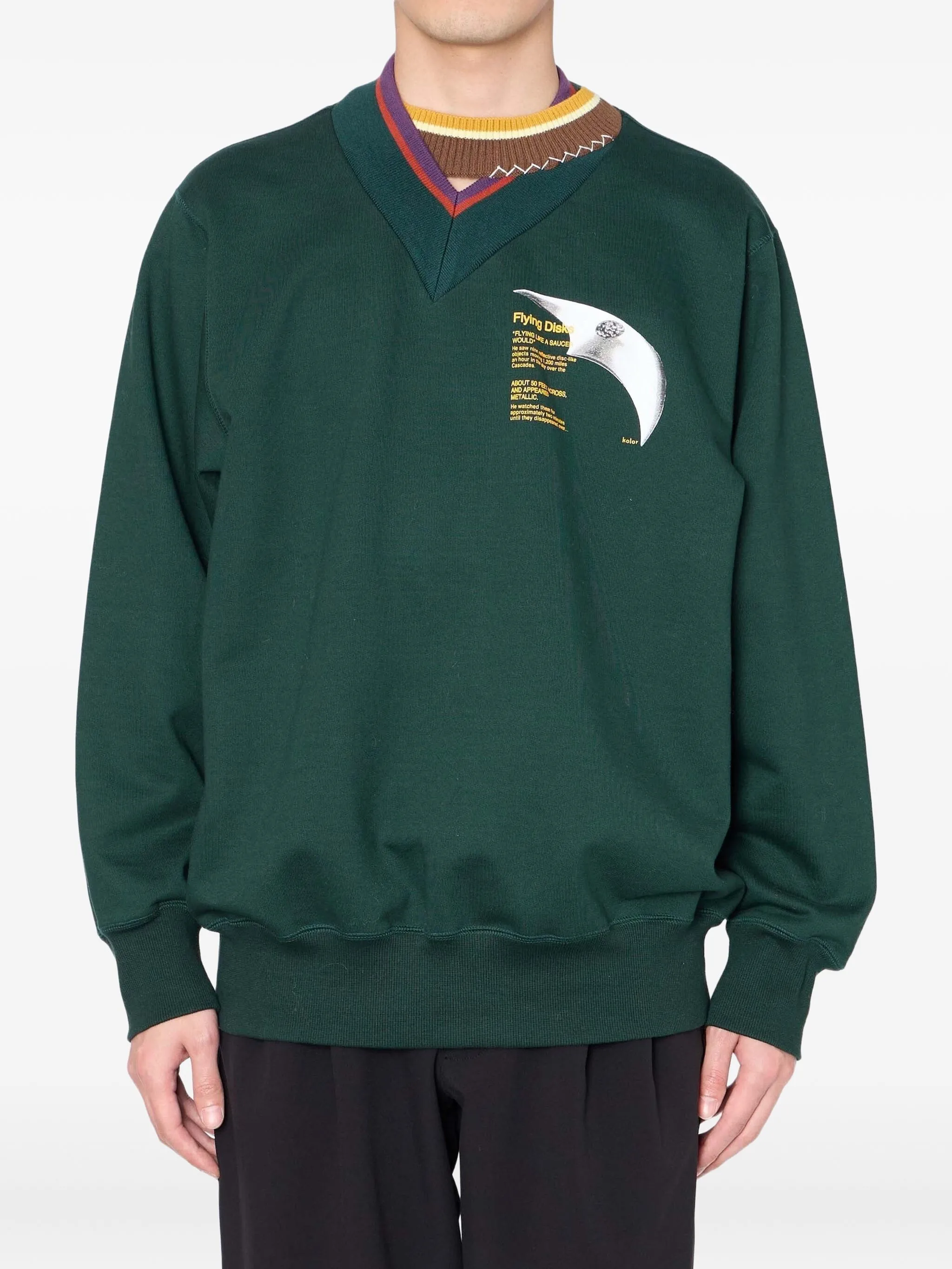 Толстовка с V-образным вырезом Kolor, зеленый
Толстовка с V-образным вырезом Kolor, зеленый