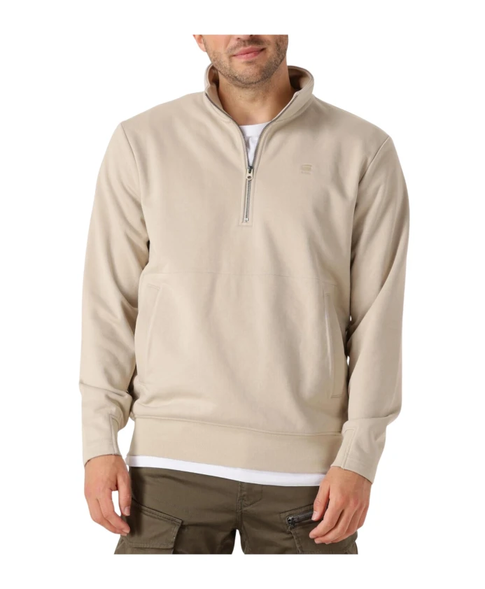 Бежевый мужской пуловер с застежкой-молнией до середины груди G-Star, бежевый
Бежевый мужской пуловер с застежкой-молнией до середины груди G-Star, бежевый