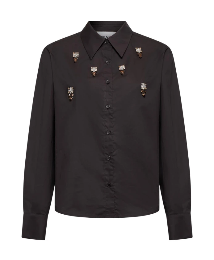 Блузка с декоративными деталями Silvian Heach, коричневый
Блузка с декоративными деталями Silvian Heach, коричневый