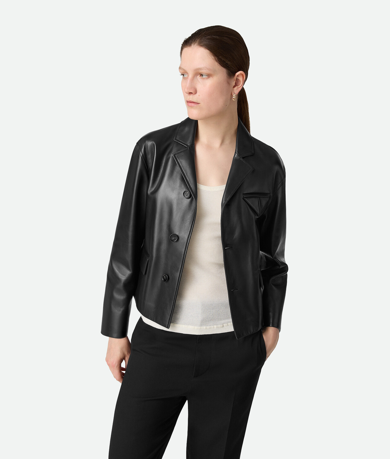 Leather kimono blouson BOTTEGA VENETA, черный
Leather kimono blouson BOTTEGA VENETA, черный