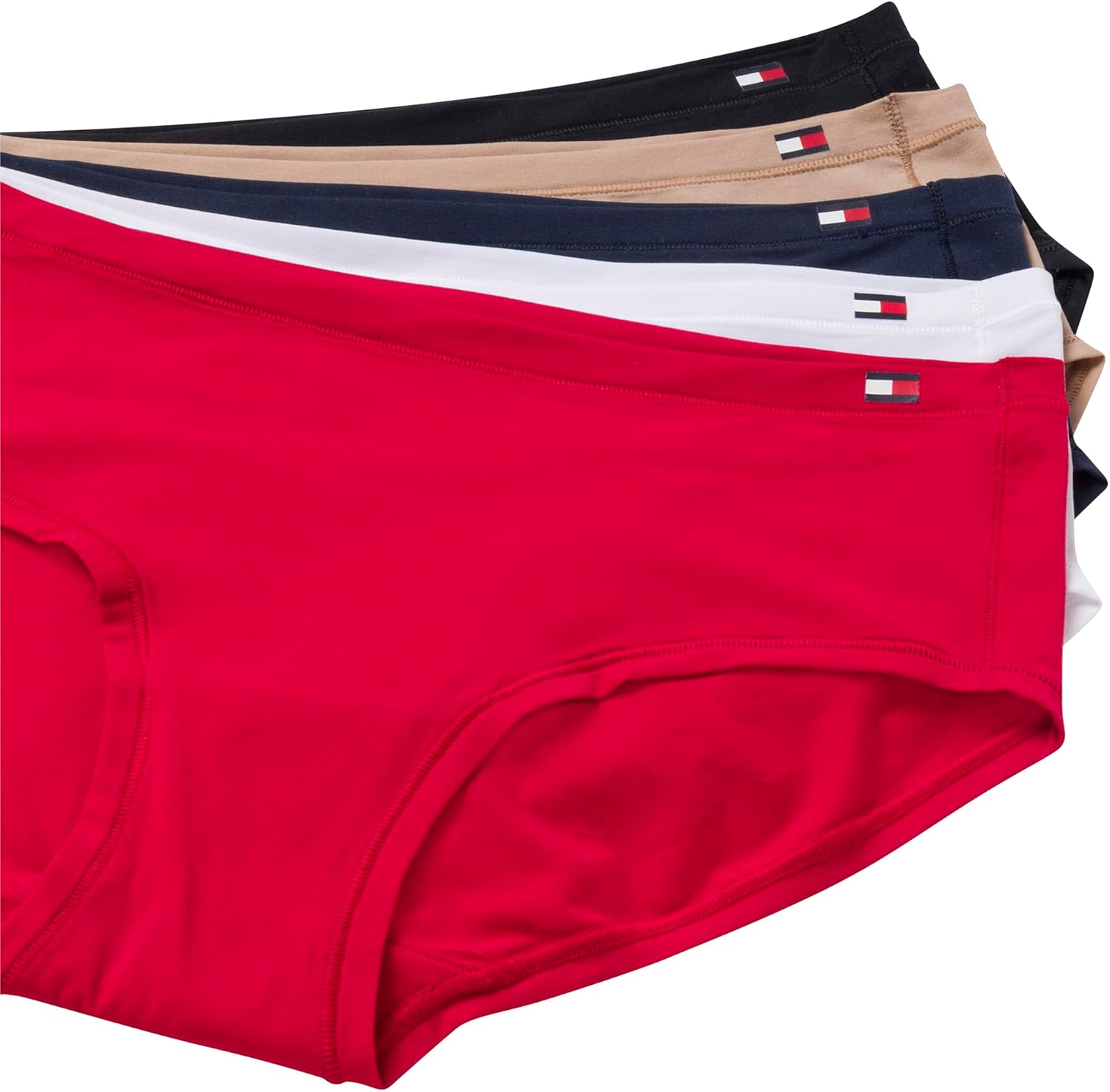 Женское нижнее белье Tommy Hilfiger Hipster, упаковка 5 пар, Sky Captain/Bright Whte/Black/Roebuck/Tango Red
Женское нижнее белье Tommy Hilfiger Hipster, упаковка 5 пар, Sky Captain/Bright Whte/Black/Roebuck/Tango Red