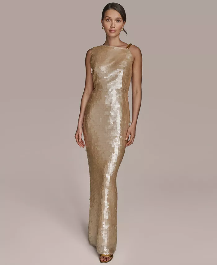 Женское платье без рукавов с пайетками Donna Karan New York, коричневый/бежевый
Женское платье без рукавов с пайетками Donna Karan New York, коричневый/бежевый