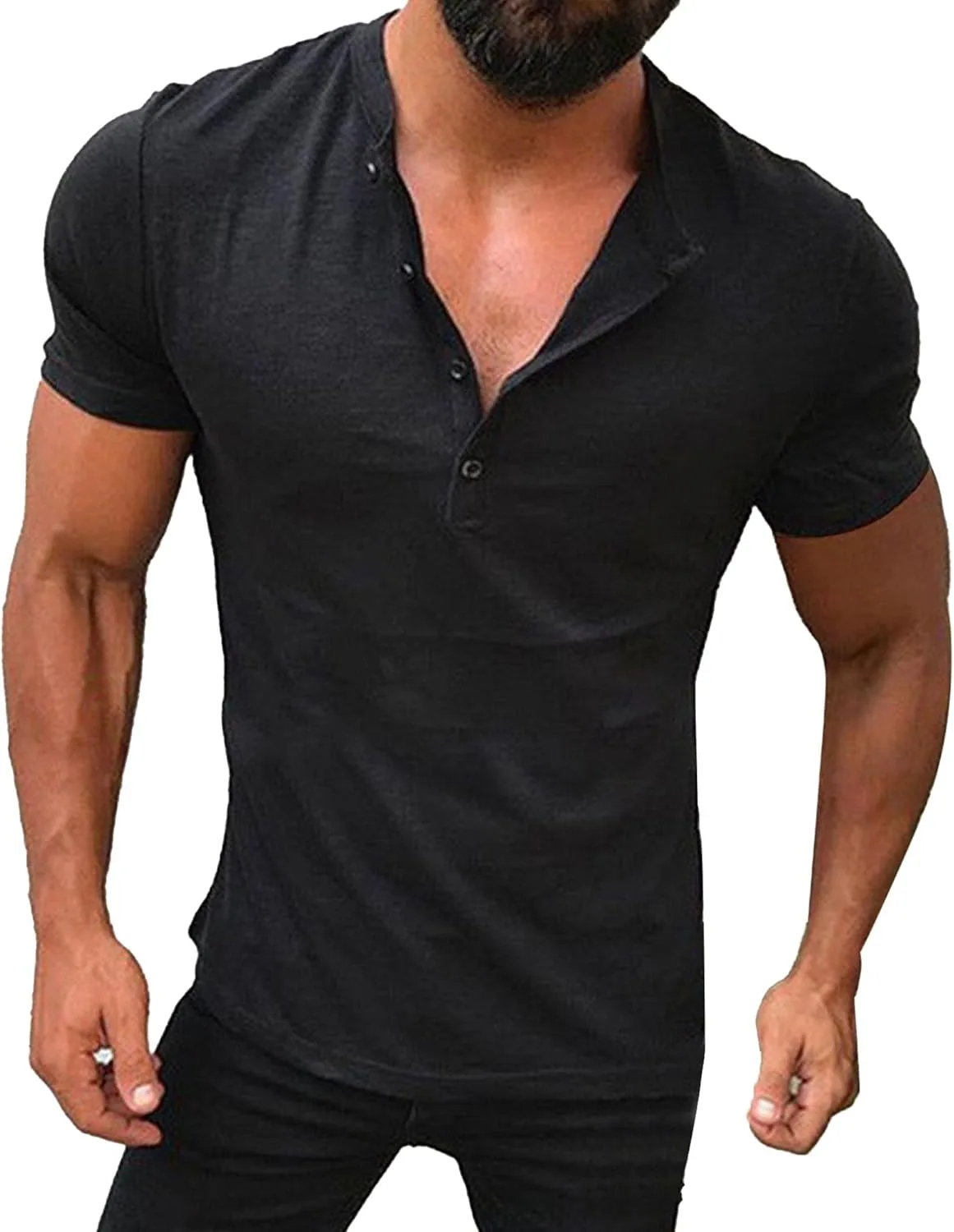 Мужская футболка Henley V-Neck Muscle Slim с коротким рукавом SWJGLITTR
Мужская футболка Henley V-Neck Muscle Slim с коротким рукавом SWJGLITTR