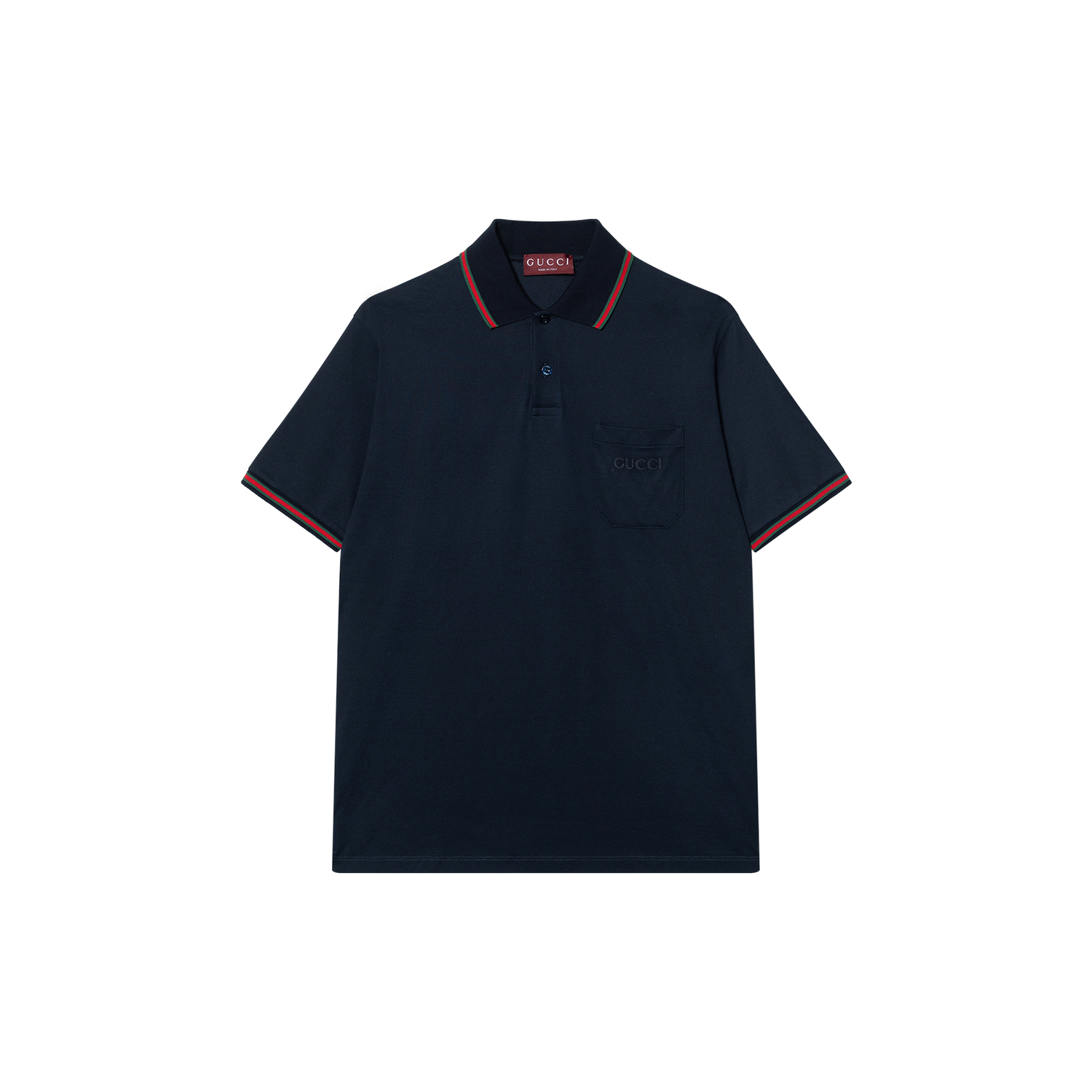 Поло с коротким рукавом и вышитым логотипом GUCCI, темно-синий
Поло с коротким рукавом и вышитым логотипом GUCCI, темно-синий