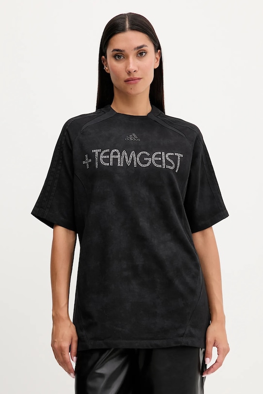 Футболка из хлопка со стразами Adidas Originals, черный
Футболка из хлопка со стразами Adidas Originals, черный