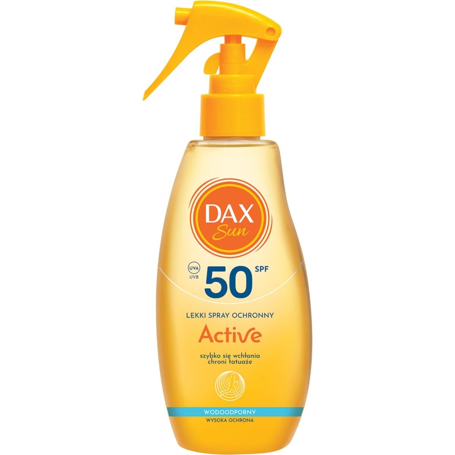 Dax Sun, легкий защитный спрей ACTIVE SPF 50, 200 мл 
Dax Sun, легкий защитный спрей ACTIVE SPF 50, 200 мл
