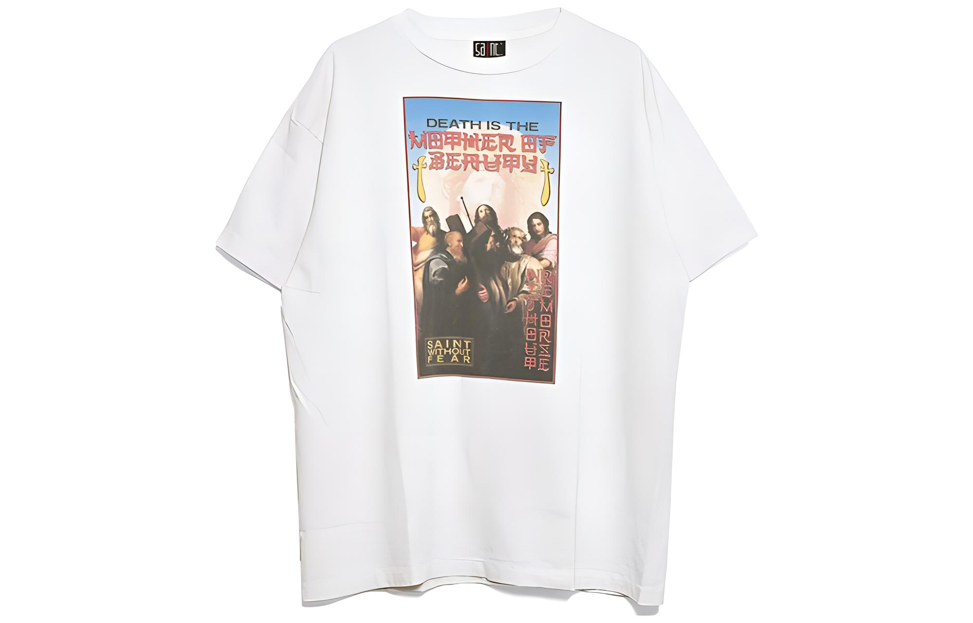 Футболка хлопковая с принтом SAINT Mxxxxxx, белая
Футболка хлопковая с принтом SAINT Mxxxxxx, белая