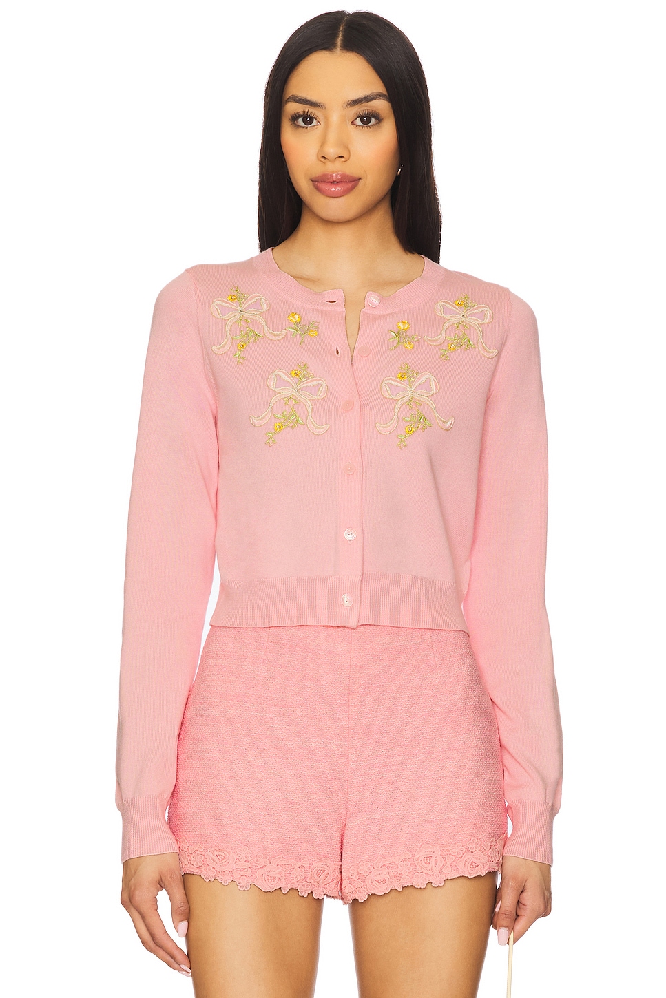 Кардиган Nadima Loveshackfancy, amaranth pink
Кардиган Nadima Loveshackfancy, amaranth pink