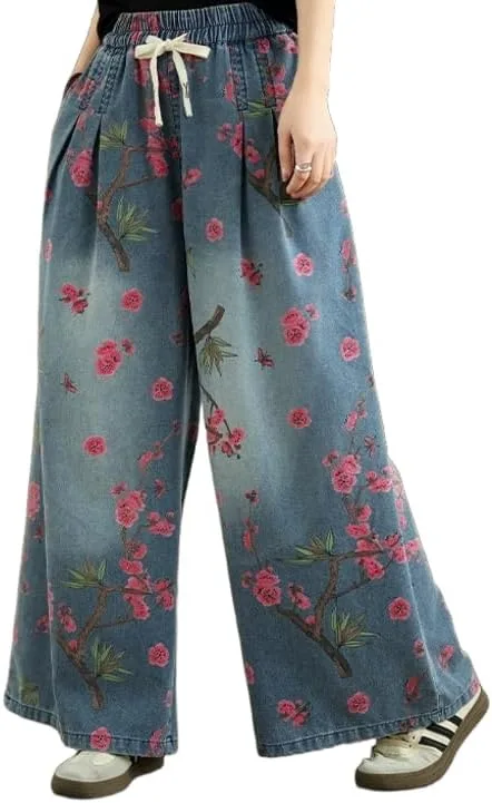 Женские джинсы Duberess с цветочным принтом, широкие, укороченные, с эластичным поясом
Женские джинсы Duberess с цветочным принтом, широкие, укороченные, с эластичным поясом