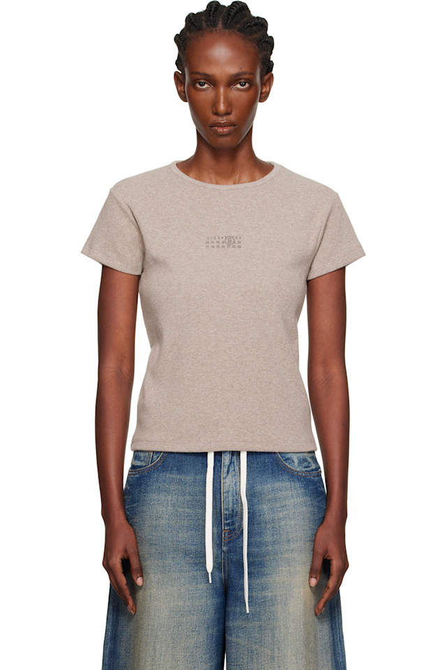 Футболка из трикотажа в рубчик из смесовой шерсти Mm6 Maison Margiela, серо-коричневый
Футболка из трикотажа в рубчик из смесовой шерсти Mm6 Maison Margiela, серо-коричневый