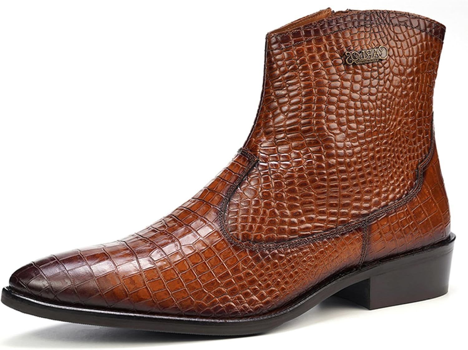 Мужские ковбойские сапоги Carlos Santana Zappa, Застежка-молния, Резиновая подошва и мягкая стелька, Верх из кожи теленка, Croco Tan Full Grain Calfskin Leather
Мужские ковбойские сапоги Carlos Santana Zappa, Застежка-молния, Резиновая подошва и мягкая стелька, Верх из кожи теленка, Croco Tan Full Grain Calfskin Leather