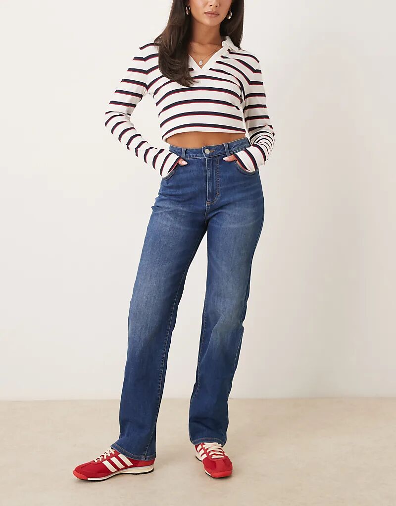 Джинсы Cotton On Curvy прямого кроя с эластичным кроем синего цвета Cotton On
Джинсы Cotton On Curvy прямого кроя с эластичным кроем синего цвета Cotton On