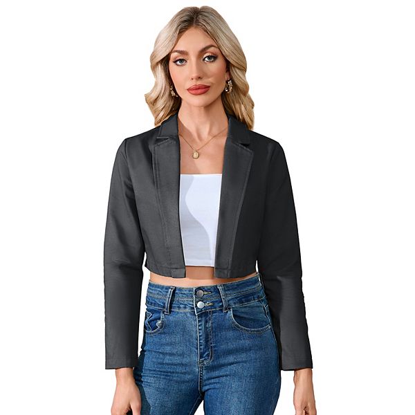 Женский укороченный пиджак-блейзер с открытой полой Xuba, Black
Женский укороченный пиджак-блейзер с открытой полой Xuba, Black
