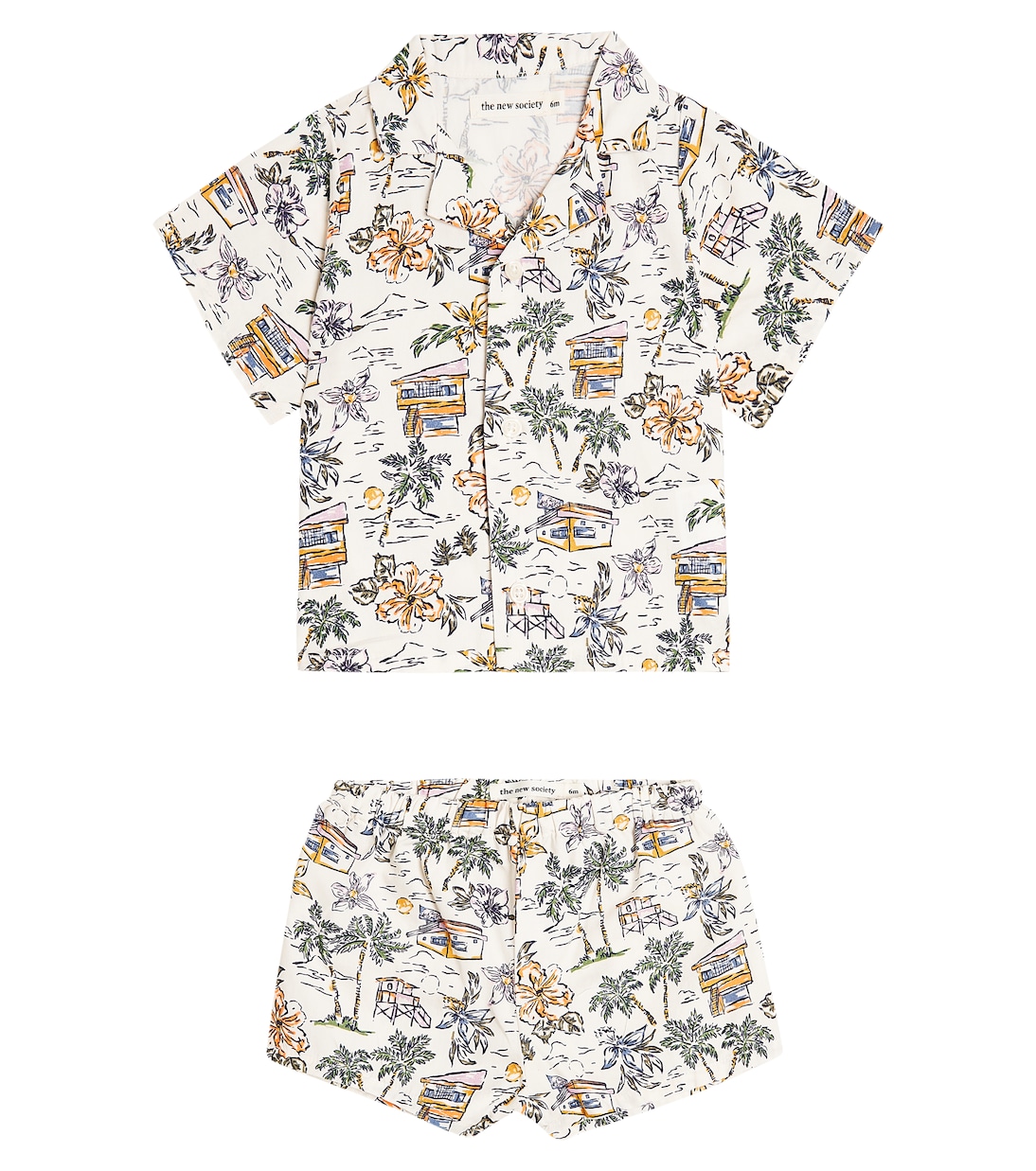 Комплект из хлопковой рубашки и шорт Baby Belmont The New Society, Belmont Print 
Комплект из хлопковой рубашки и шорт Baby Belmont The New Society, Belmont Print