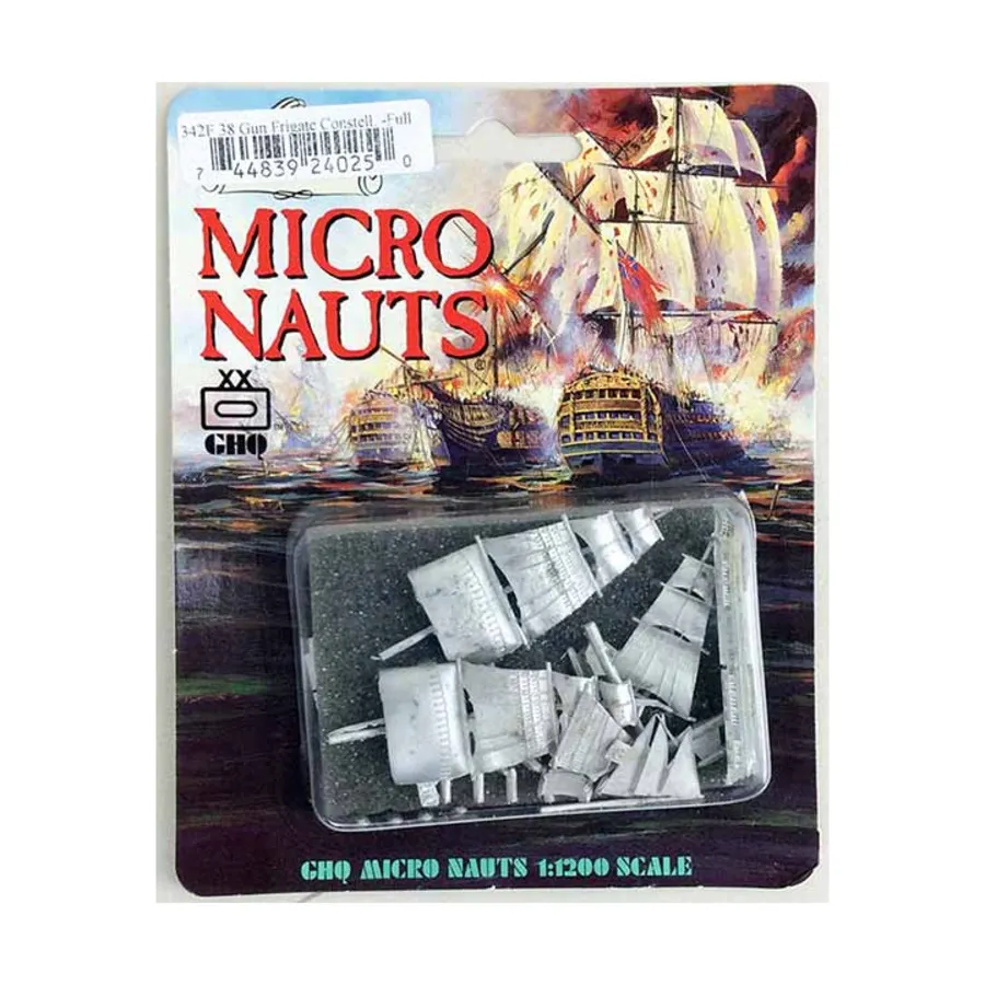 38-пушечный фрегат - USS Constellation (полные паруса), Micronauts - Napoleonic Era Sailing Ships - Full Sail Sets (1:1200)
38-пушечный фрегат - USS Constellation (полные паруса), Micronauts - Napoleonic Era Sailing Ships - Full Sail Sets (1:1200)