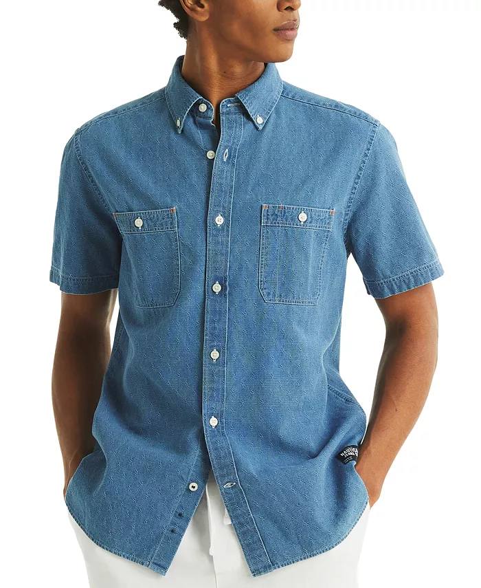 Мужская рубашка с коротким рукавом из шамбре Nautica, синий
Мужская рубашка с коротким рукавом из шамбре Nautica, синий