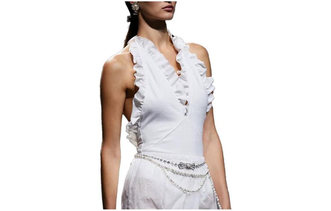 Боди женский Chanel, белый 
Боди женский Chanel, белый