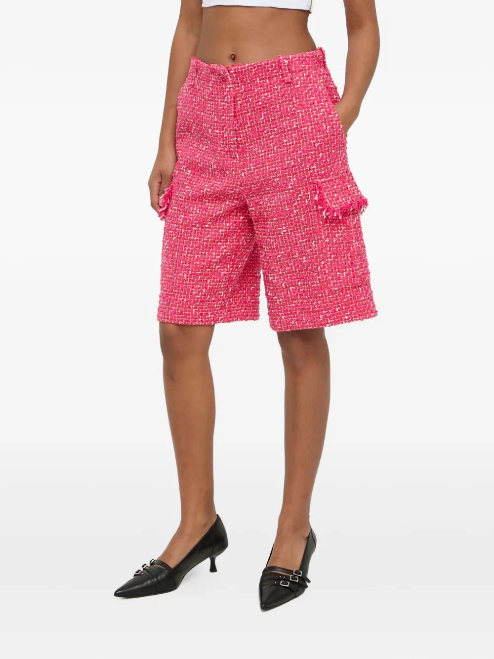 Шорты из твида с необработанным краем Patrizia Pepe, розовый
Шорты из твида с необработанным краем Patrizia Pepe, розовый