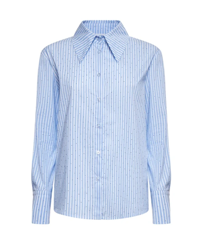 Полосатая рубашка с длинным воротником Silvian Heach, синий
Полосатая рубашка с длинным воротником Silvian Heach, синий