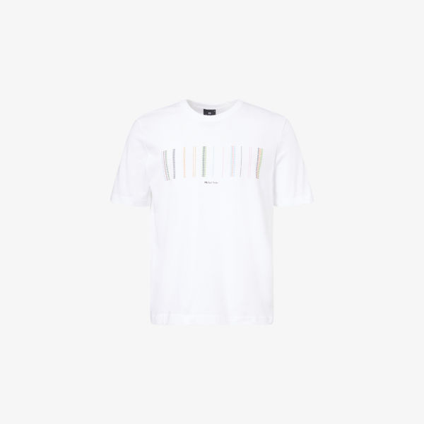Футболка с вышивкой Ps By Paul Smith в полоску, белый
Футболка с вышивкой Ps By Paul Smith в полоску, белый
