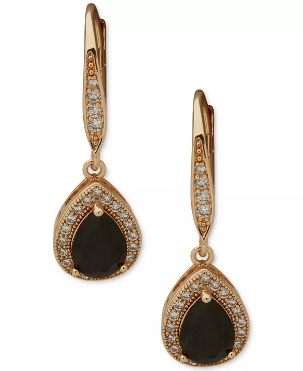 Серьги-Капельки с золотыми цирконами в форме груши Anne Klein, jet
Серьги-Капельки с золотыми цирконами в форме груши Anne Klein, jet