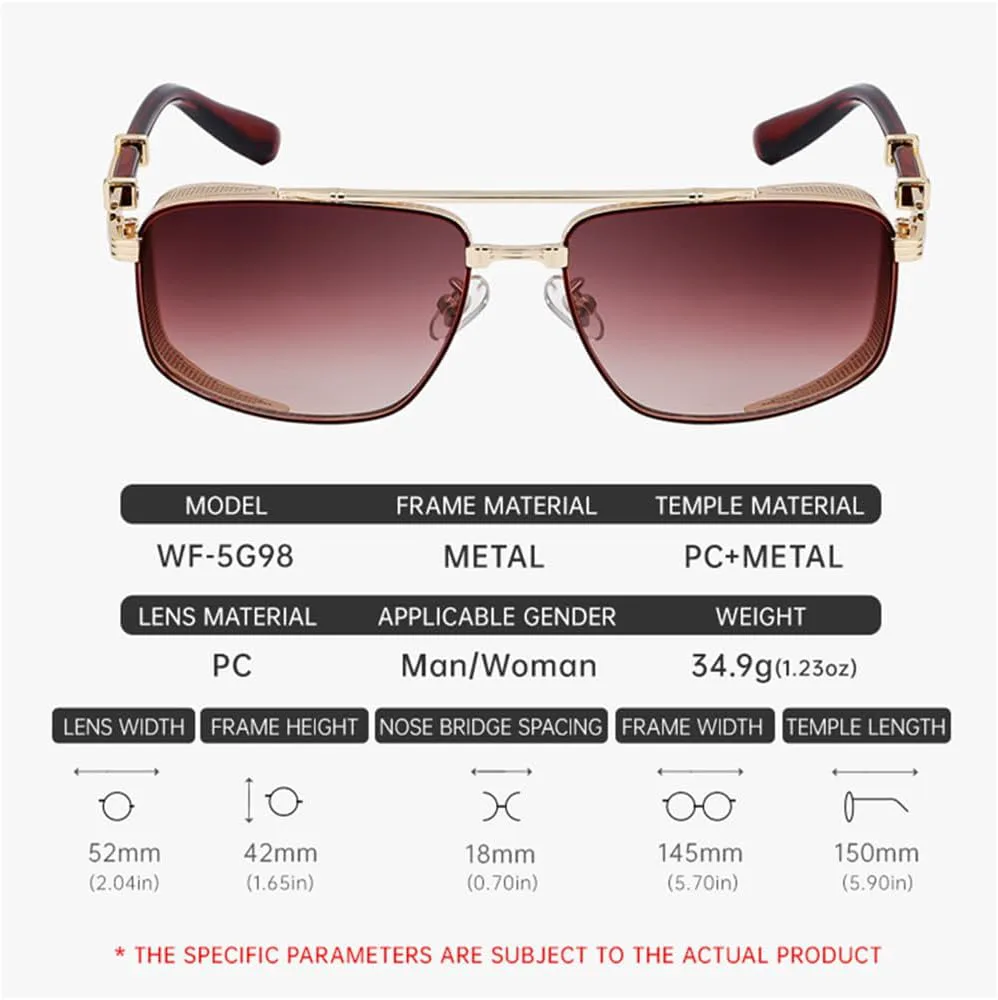 Большие солнцезащитные очки для мужчин, прямоугольные, в стиле панк, с металлической оправой, солнцезащитные очки для женщин, защита от УФ-излучения UV400 VFDHN, 4
Большие солнцезащитные очки для мужчин, прямоугольные, в стиле панк, с металлической оправой, солнцезащитные очки для женщин, защита от УФ-излучения UV400 VFDHN, 4