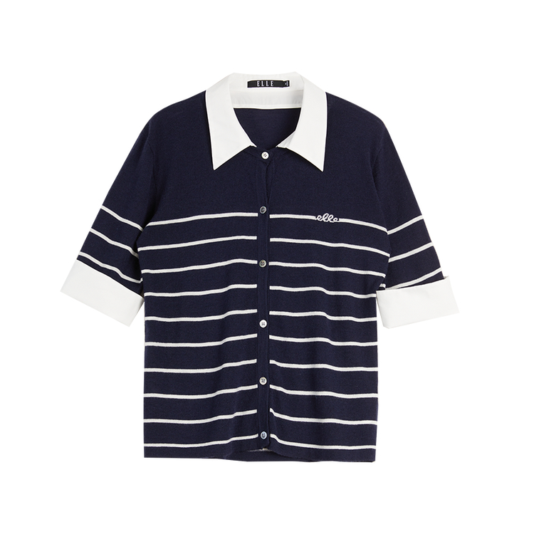 ELLE Кардиган женский в полоску с лацканами Knitwear
ELLE Кардиган женский в полоску с лацканами Knitwear