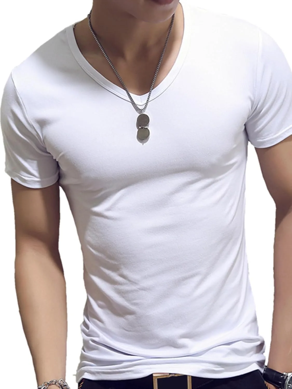 Мужская однотонная футболка с V-вырезом Slim Fit Quick Dry Loodgao
Мужская однотонная футболка с V-вырезом Slim Fit Quick Dry Loodgao