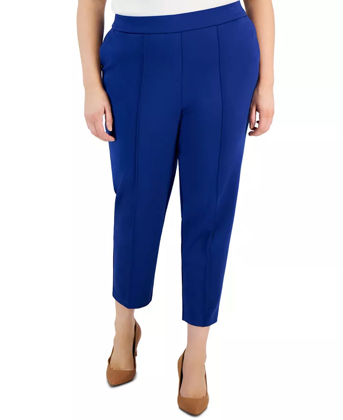 Брюки Ponte Plus Size со средней посадкой и швами спереди Tahari ASL, синий
Брюки Ponte Plus Size со средней посадкой и швами спереди Tahari ASL, синий