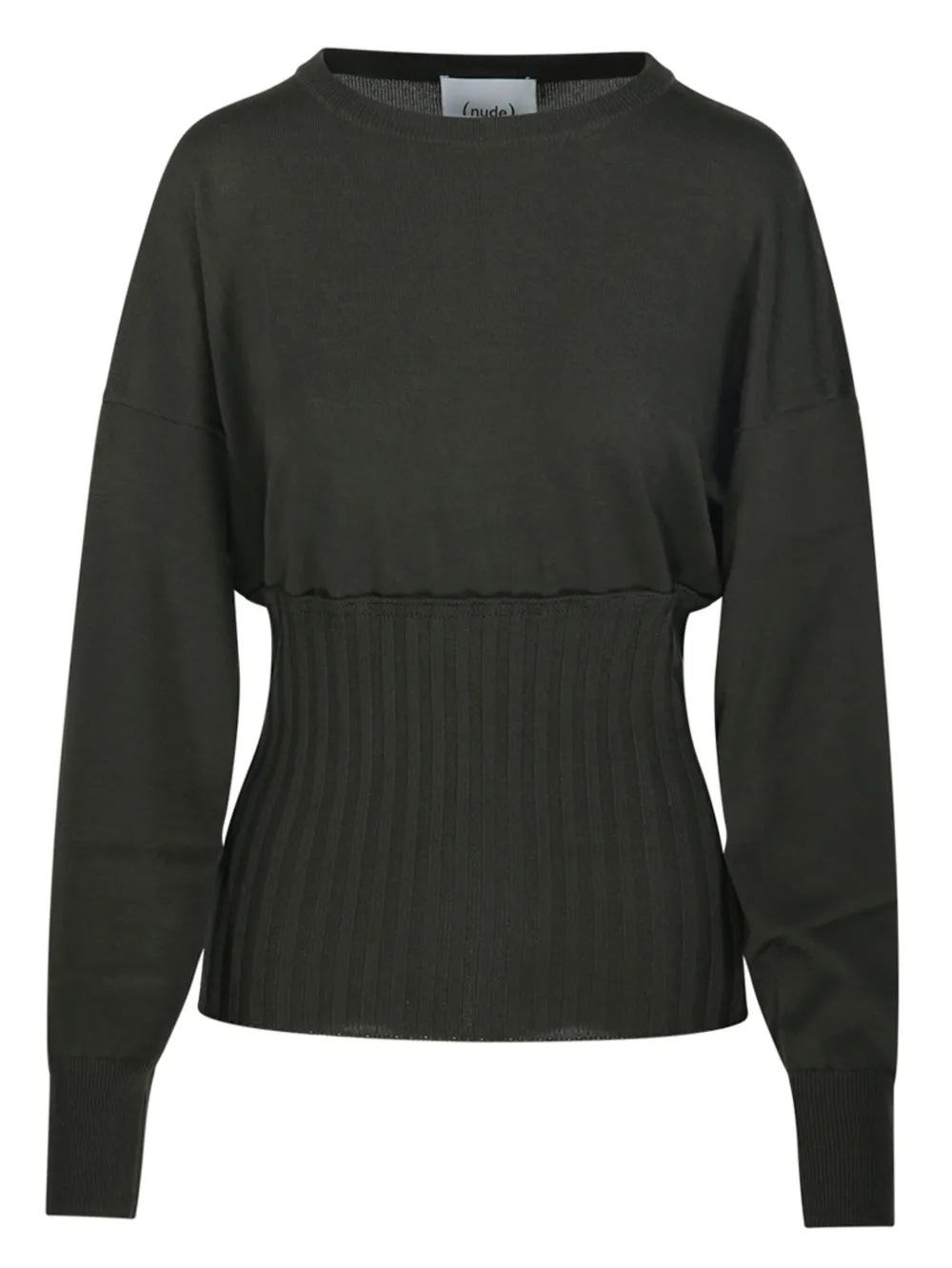 Свитер с отделкой в рубчик Nude, зеленый
Свитер с отделкой в рубчик Nude, зеленый