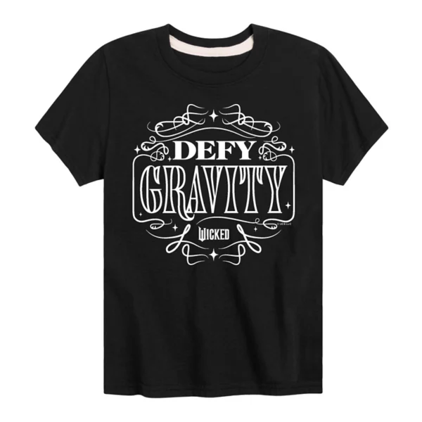 Мальчиковая футболка с принтом Wicked Defy Gravity, размеры 8-20 Licensed Character, черный
Мальчиковая футболка с принтом Wicked Defy Gravity, размеры 8-20 Licensed Character, черный