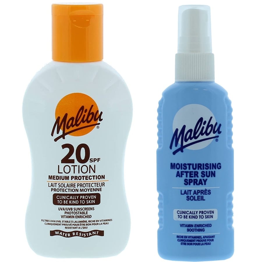 Бальзам Malibu SPF20 100 мл + Спрей после загара 100 мл
Бальзам Malibu SPF20 100 мл + Спрей после загара 100 мл