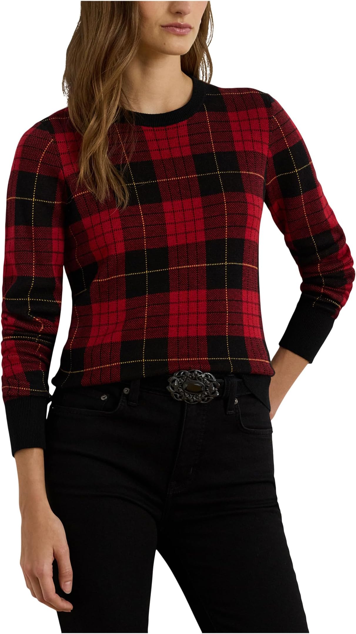 Свитер Lauren Ralph Lauren Women's Petite Plaid Cotton-Blend Sweater, Black/Red Multi
Свитер Lauren Ralph Lauren Women's Petite Plaid Cotton-Blend Sweater, Black/Red Multi