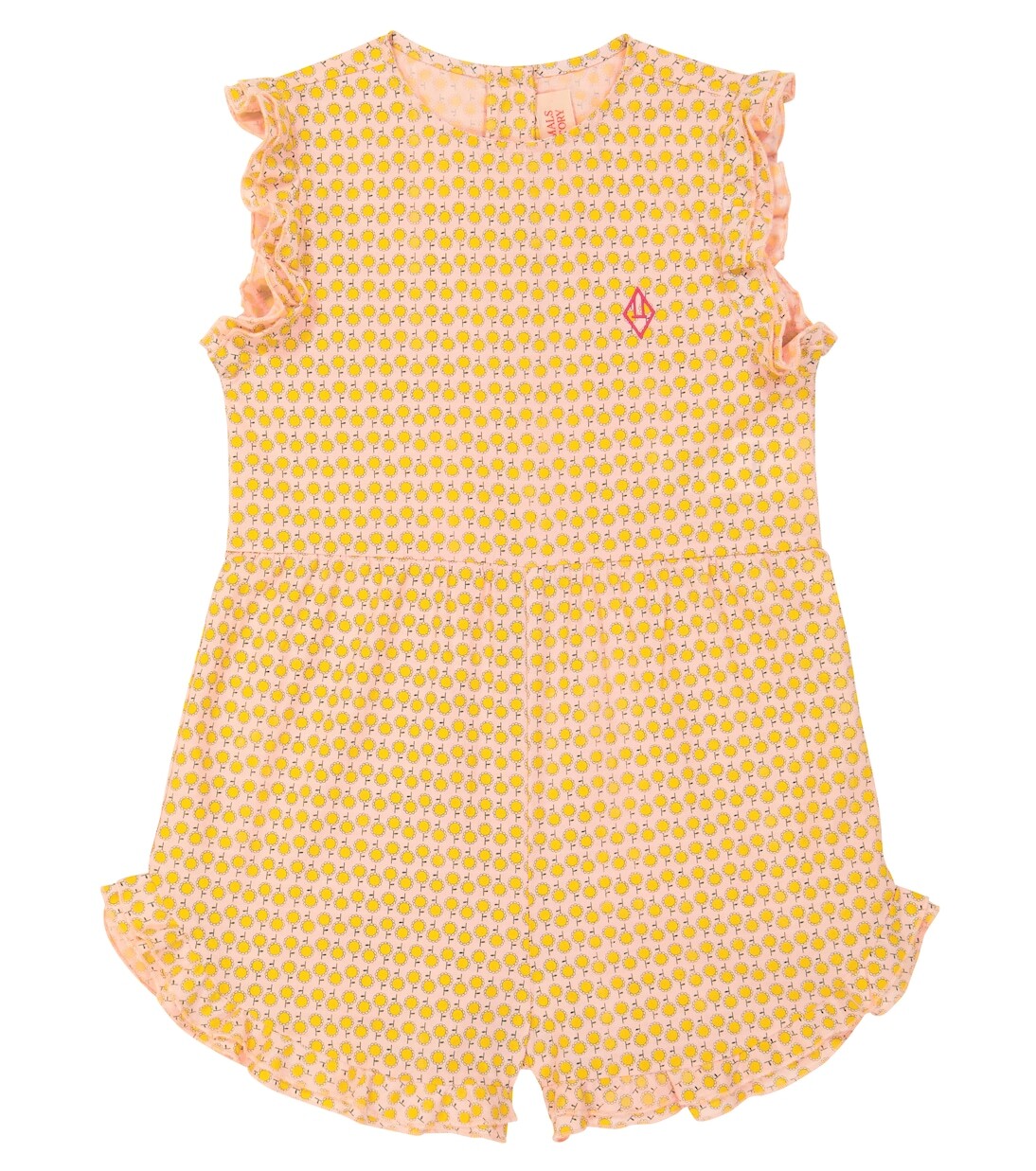 Хлопковый комбинезон с рисунком белки The Animals Observatory, розовый 
Хлопковый комбинезон с рисунком белки The Animals Observatory, розовый