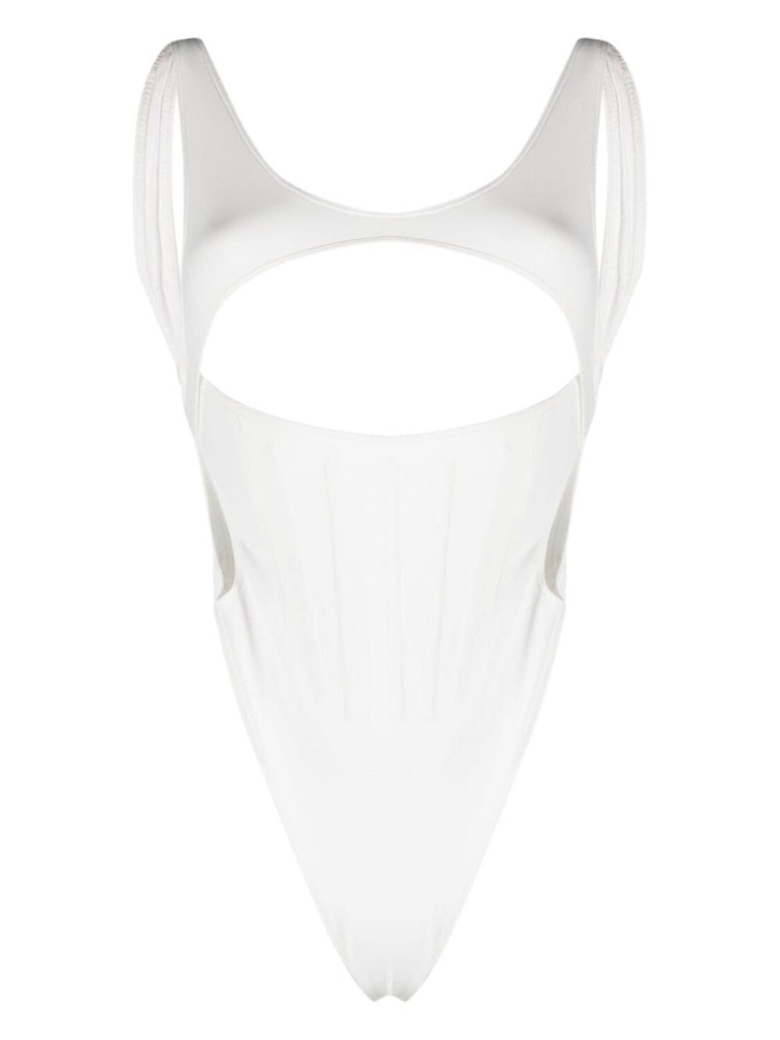 Mugler боди с U-образным вырезом, белый
Mugler боди с U-образным вырезом, белый