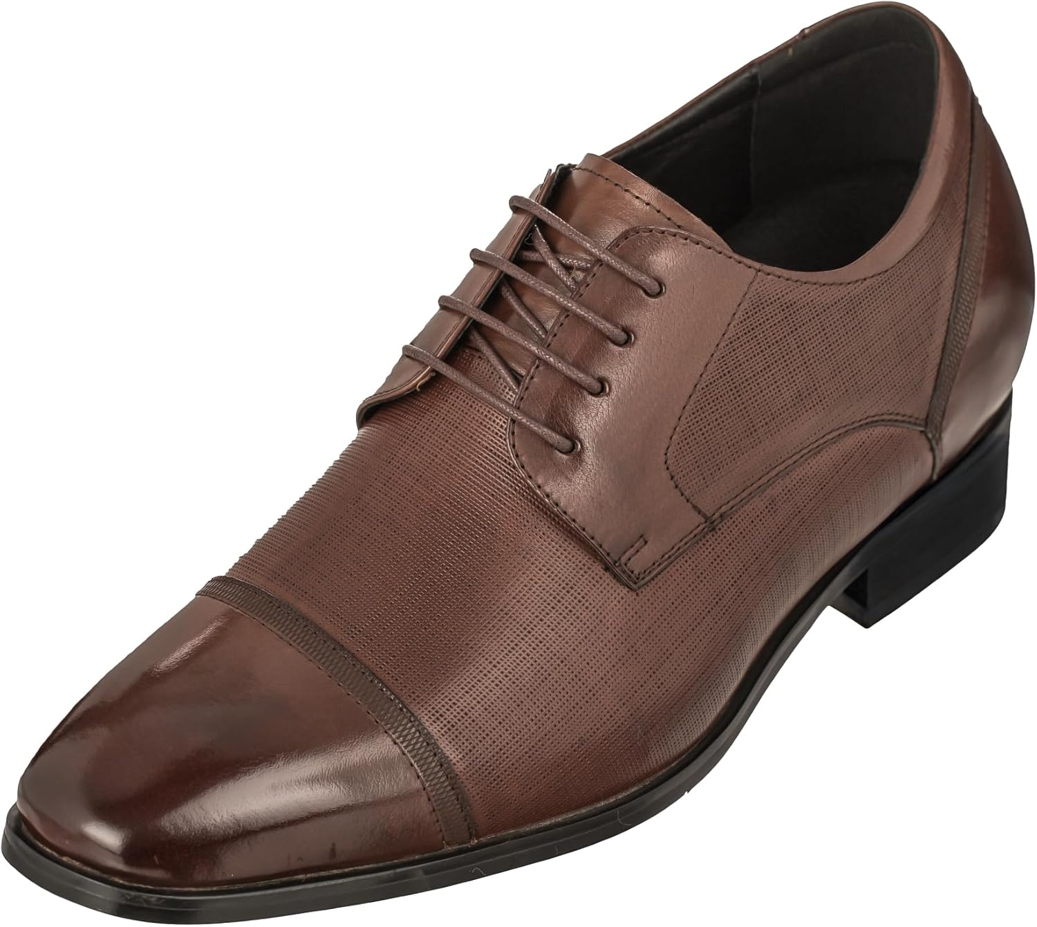 CALTO Men's Invisible Height Increasing Elevator Shoes - Dark Brown Premium Leather Lace-up Formal Oxfords - 3.2 Inches Taller - Y40551 - Size 6.5 D(M) US No Brand, коричневый
CALTO Men's Invisible Height Increasing Elevator Shoes - Dark Brown Premium Leather Lace-up Formal Oxfords - 3.2 Inches Taller - Y40551 - Size 6.5 D(M) US No Brand, коричневый