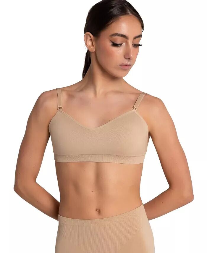 Женский бесшовный бюстгальтер-бандо с прозрачной спиной Capezio, бежевый
Женский бесшовный бюстгальтер-бандо с прозрачной спиной Capezio, бежевый
