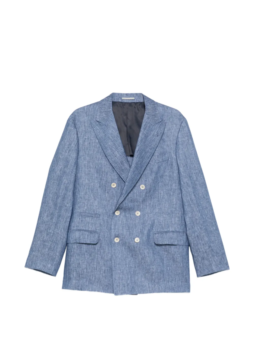 Двубортный пиджак с карманами Brunello Cucinelli, синий
Двубортный пиджак с карманами Brunello Cucinelli, синий