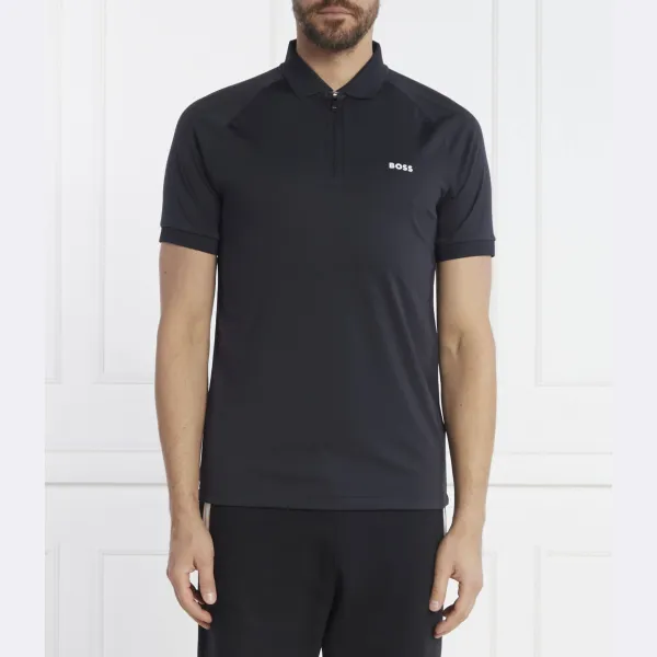 Рубашка-Поло приталенного кроя Boss, синий 
Рубашка-Поло приталенного кроя Boss, синий