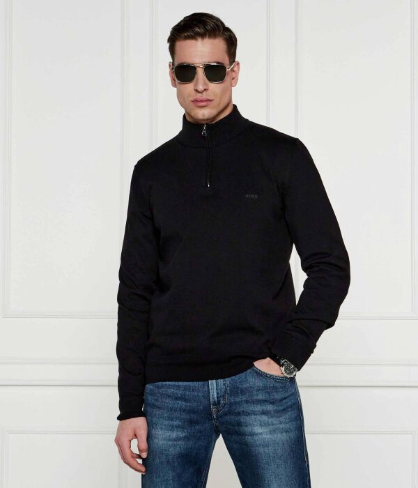 Свитер мужской Boss с высоким воротником на молнии, черный
Свитер мужской Boss с высоким воротником на молнии, черный