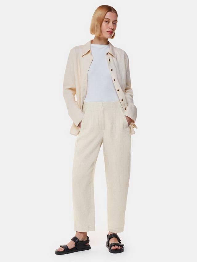 Льняные брюки с бочкообразными ножками Whistles, цвет Oatmeal
Льняные брюки с бочкообразными ножками Whistles, цвет Oatmeal