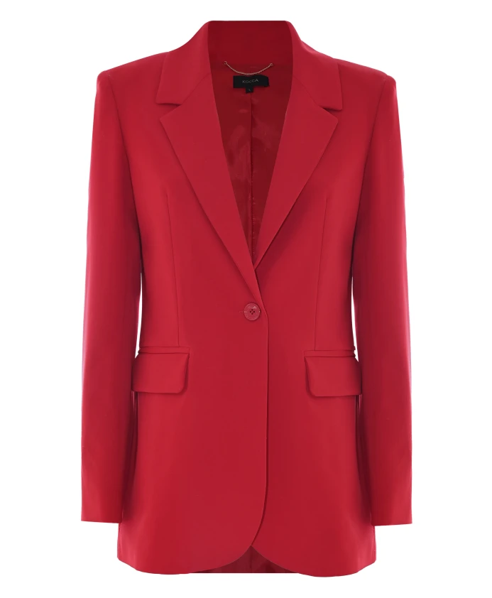 Элегантный однобортный жакет из смесовой вискозы. Kocca, красный
Элегантный однобортный жакет из смесовой вискозы. Kocca, красный