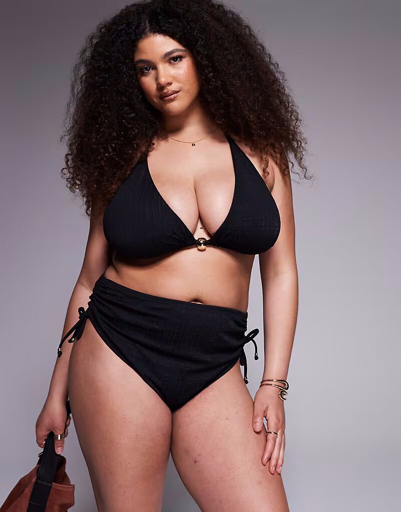 Плавки бикини Tayla с высокой посадкой и отделкой золотыми бусинами, черные Asos Curve
Плавки бикини Tayla с высокой посадкой и отделкой золотыми бусинами, черные Asos Curve