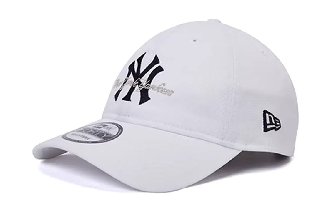 New Era Хлопковая бейсболка унисекс белая, White 
New Era Хлопковая бейсболка унисекс белая, White
